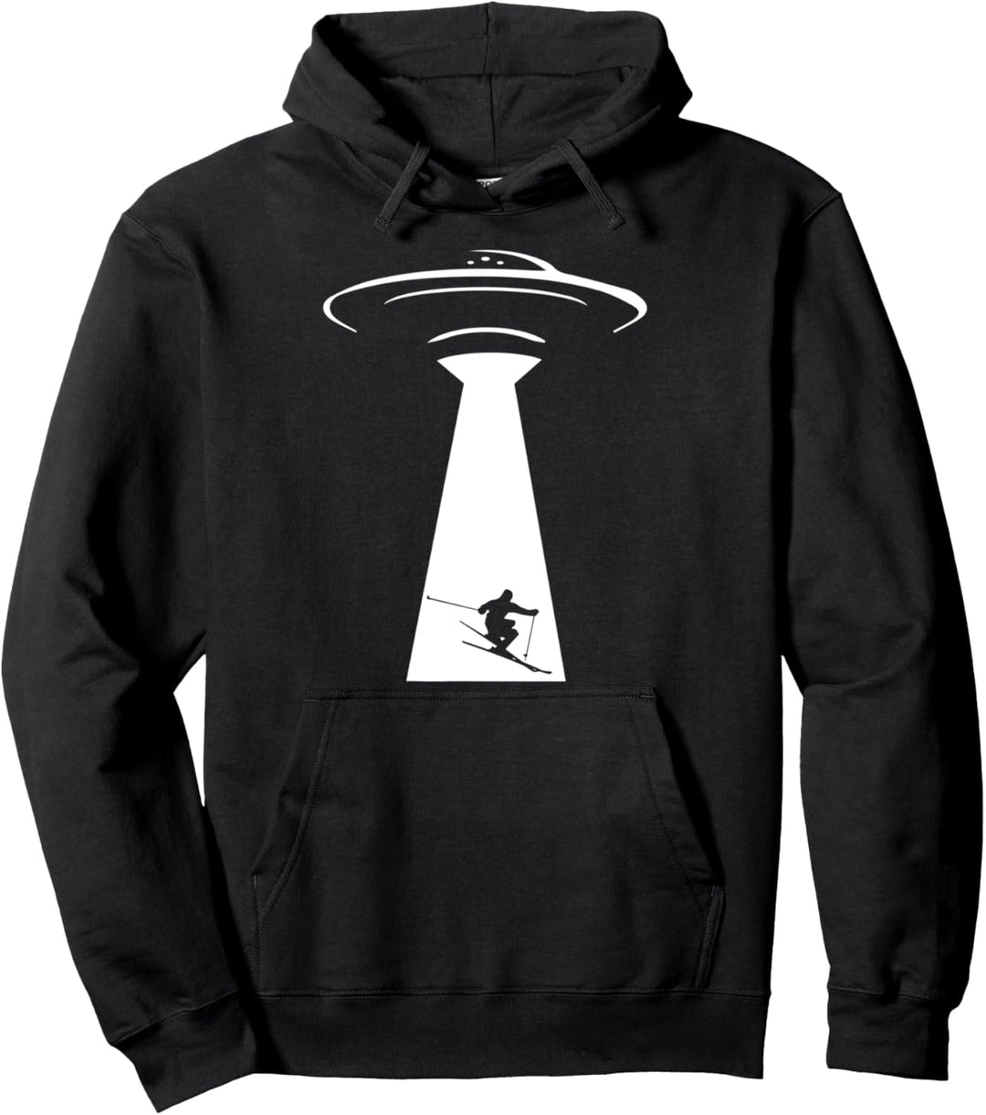 Skifahren Ufo Ski Schnee Skifahren Downhill Skifahren Pullover Hoodie
