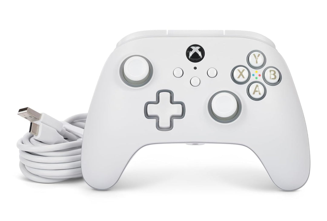 PowerA Kabelgebundener Advantage-Controller für Xbox Series X|S mit Lumectra - Weiss, Gamepad, kabel
