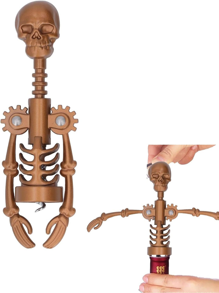 Weinflaschenöffner mit Totenkopf-Korkenzieher, Halloween-Themen-Weinöffner für Geburtstage, Abschlus