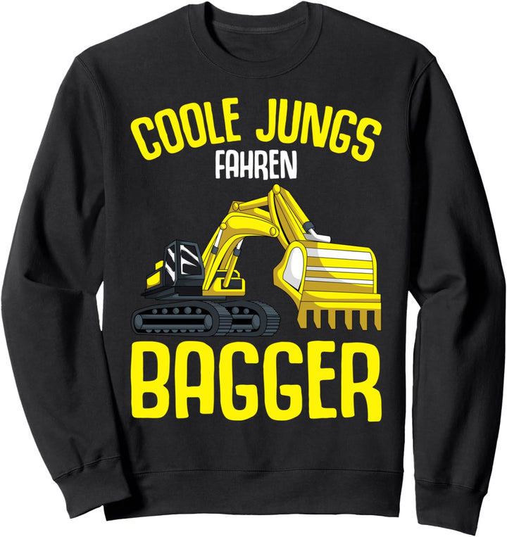Coole Jungs fahren Bagger Kinder Junge Sweatshirt