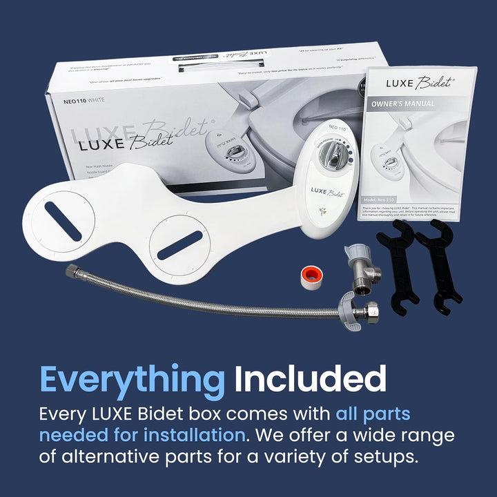 Luxe Bidet Neo 110 - Non-Electric Bidet Toilet Attachment w/ Single Nozzle and Adjustable Water Pres