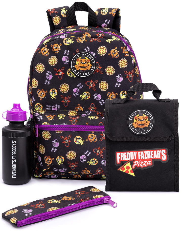 Five Nights At Freddys Rucksack Set Kinder 4 Stück Lunchbox Wasserflasche