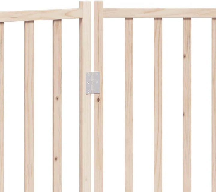vidaXL 3-TLG. Hundetor Faltbar 150 cm Massivholz Tanne 150 cm Length Braun, 150 cm Length Braun