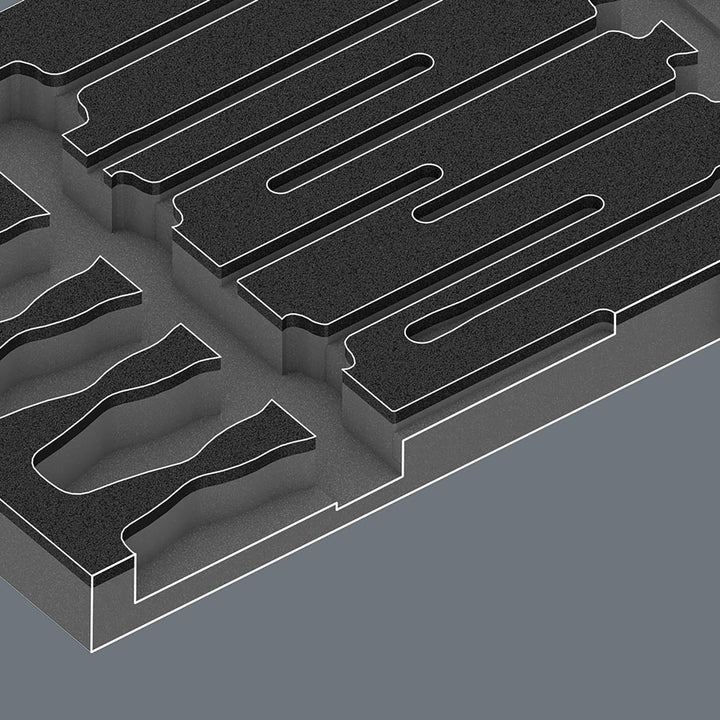 Wera 05150101001 9710 Schaumstoffeinlage, Schraubendreher Set 1, 18-teilig 9710 Schraubendreher Set