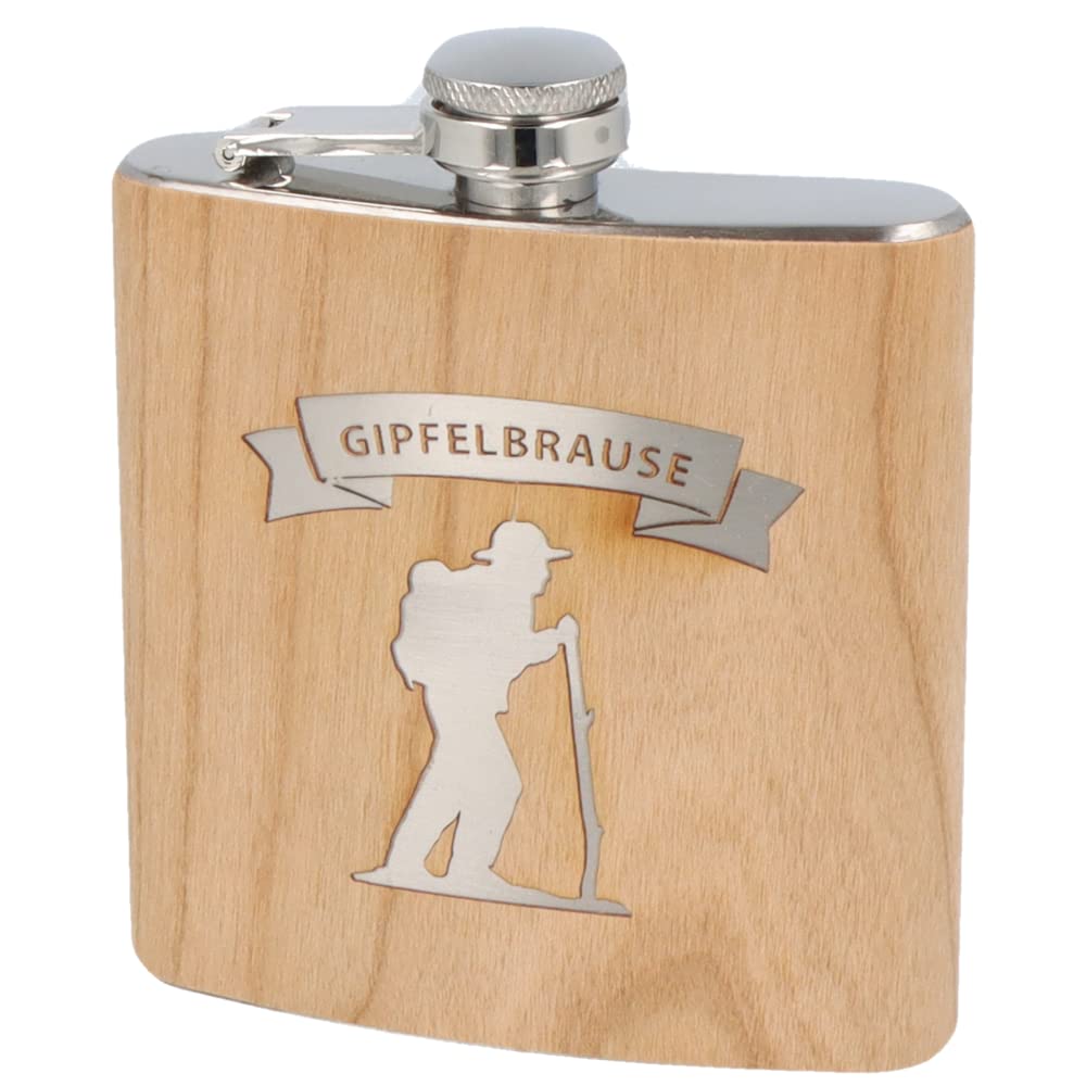 Spruchreif | Flachmann aus Edelstahl mit Gravur | Geschenkidee Wanderer | Outdoor Gipfel Brause, Gip