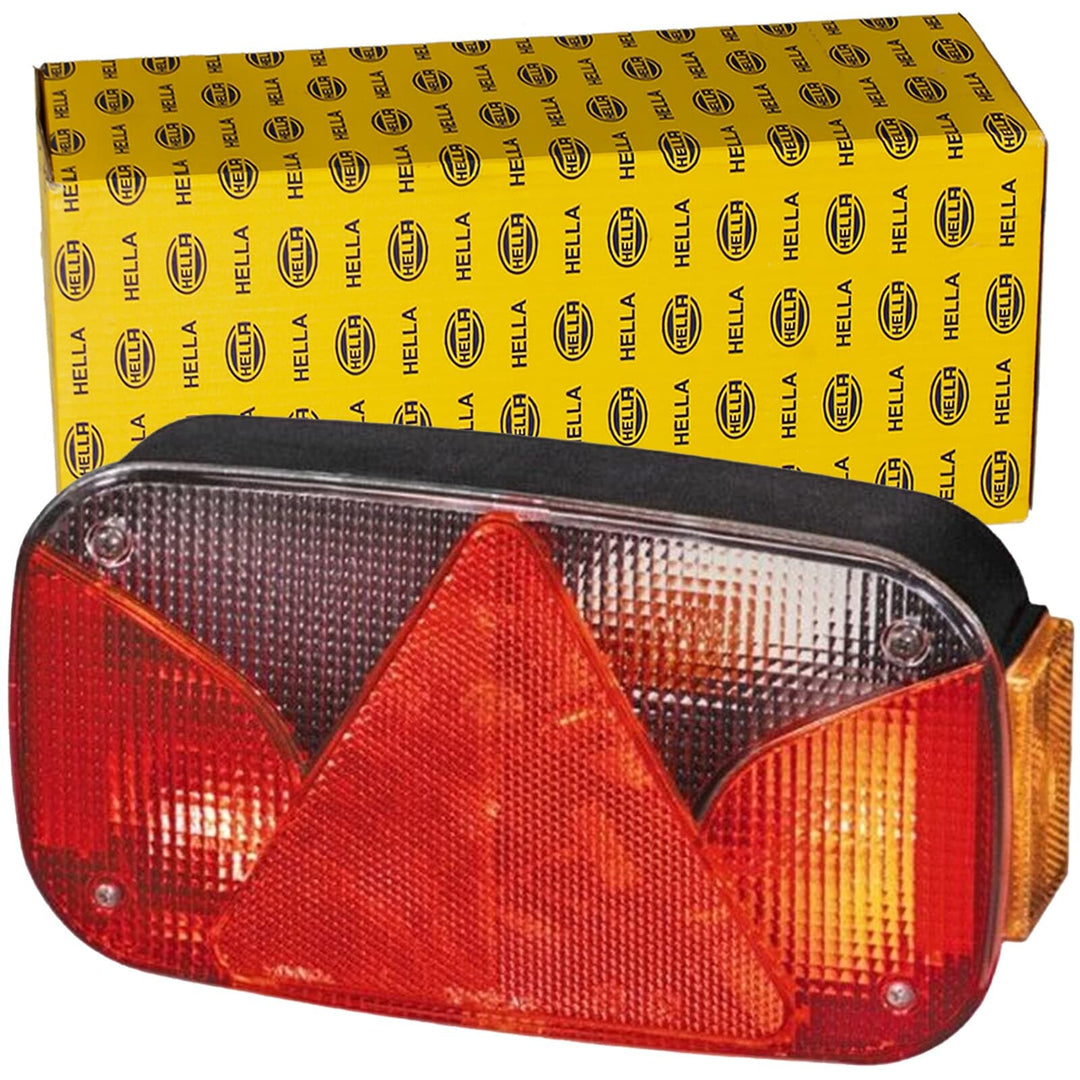 HELLA Rückleuchte - Glühlampe - 12V - Anbau/geschraubt - ECE - Lichtscheibenfarbe: weiss/rot - Steck