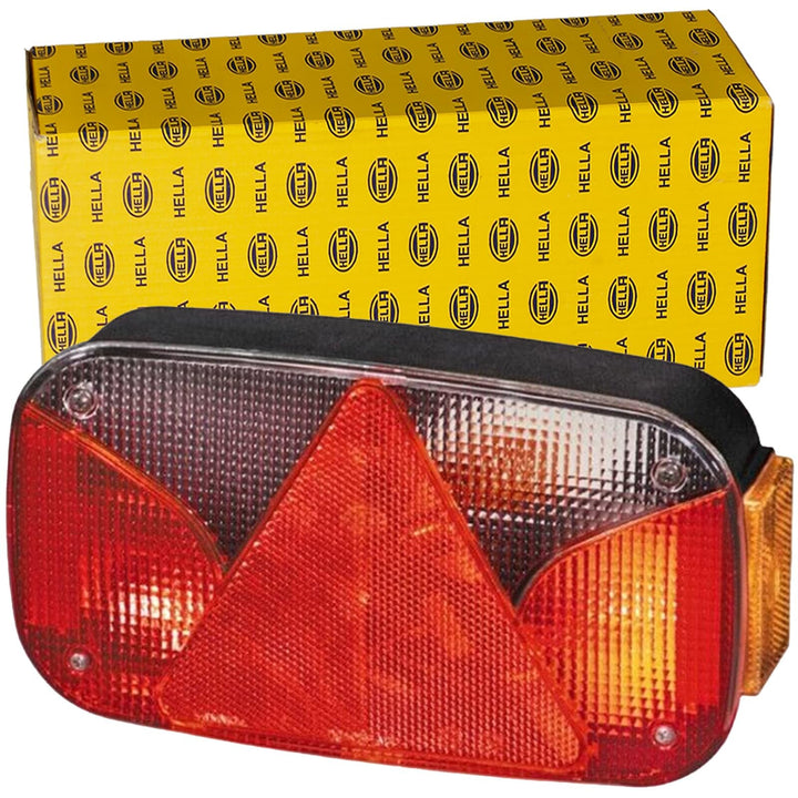 HELLA Rückleuchte - Glühlampe - 12V - Anbau/geschraubt - ECE - Lichtscheibenfarbe: weiss/rot - Steck
