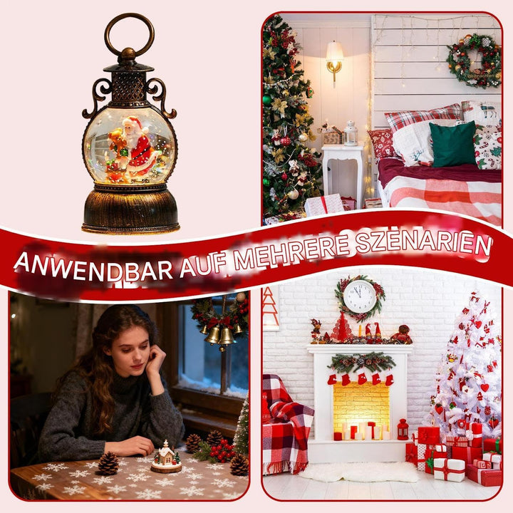 Leuchtende Weihnachtskugel | 6-Stunden Timer mit Musik | Weihnachtliche Leuchtende Schneekugel Dekor