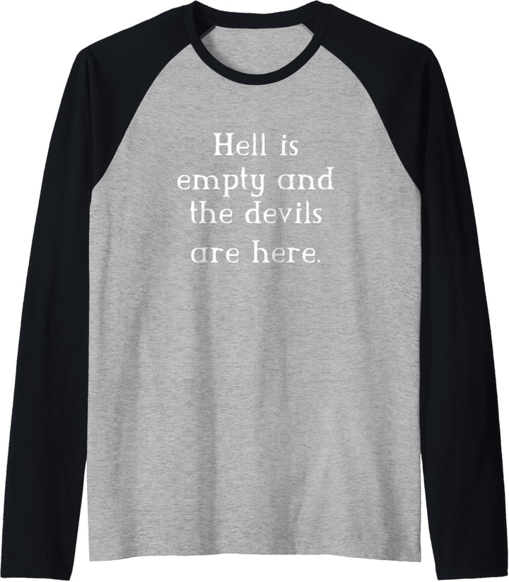 Devils Are Here Aesthetic Emo Goth Punk Shirt Gift Raglan