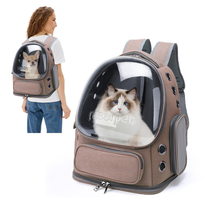 PETCUTE Haustier Rucksack,Tragbar Raumkapsel Hunde Katzen Rucksack mit Herausnehmbarer Matte,Atmungs
