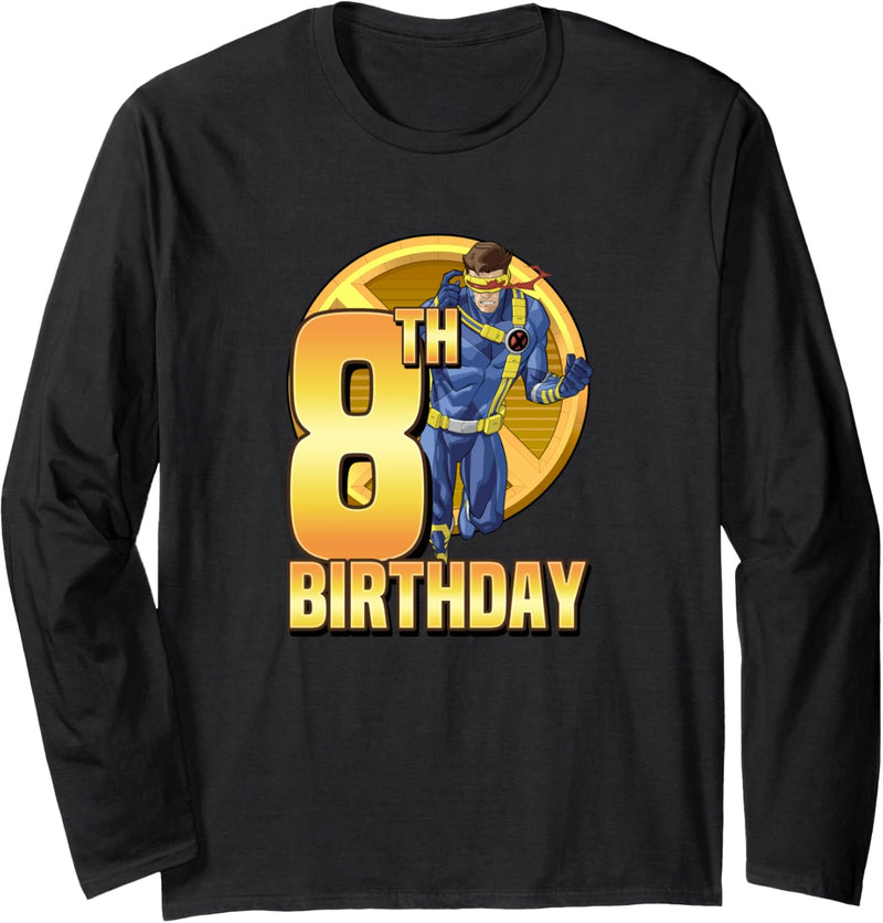 Marvel X-Men Cyclops Action Pose 8th Birthday Langarmshirt