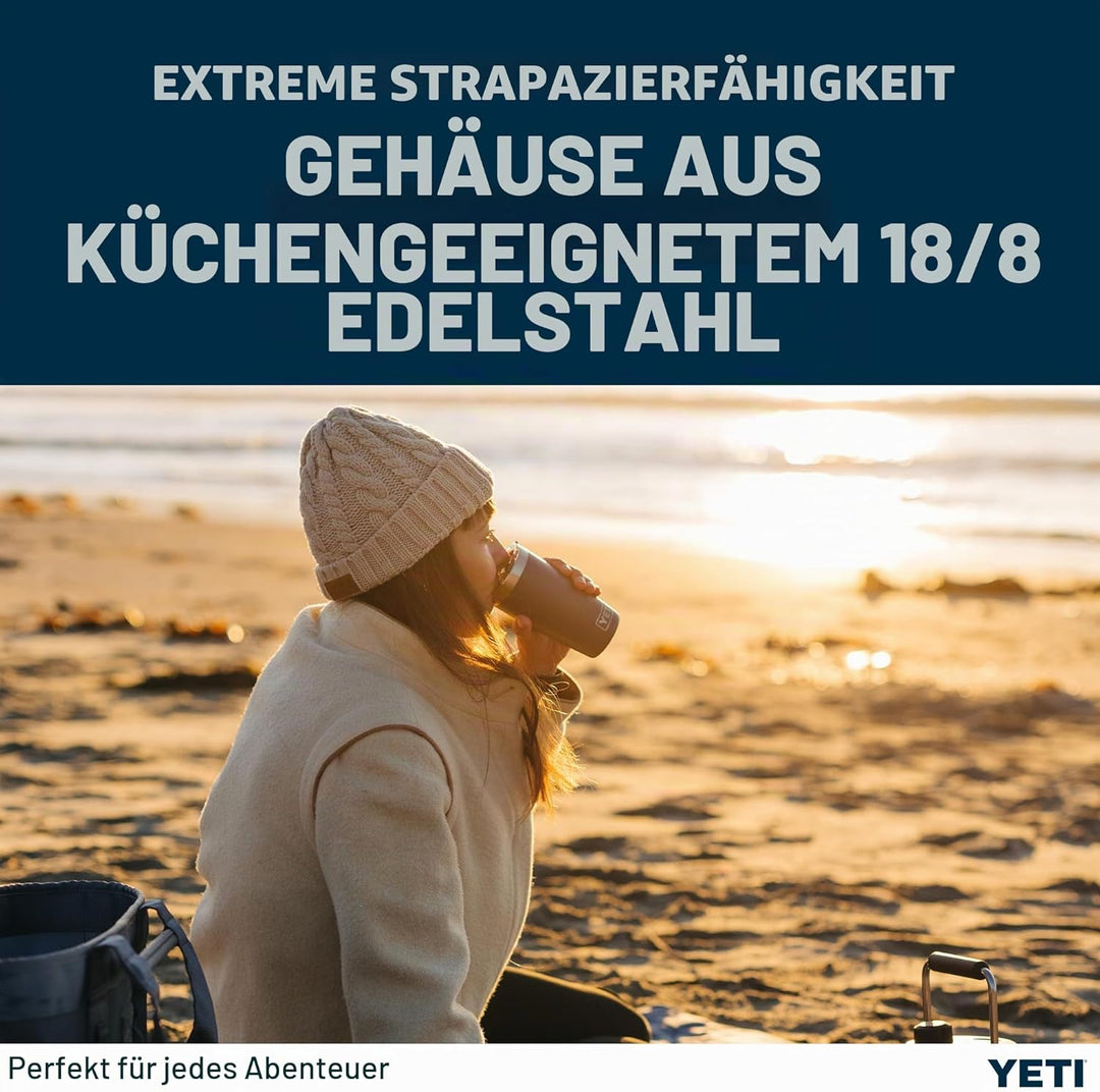 YETI Rambler Thermobecher 10 oz (295 ml) Black Forest Green – Kaffeebecher To Go, Thermotasse mit ab