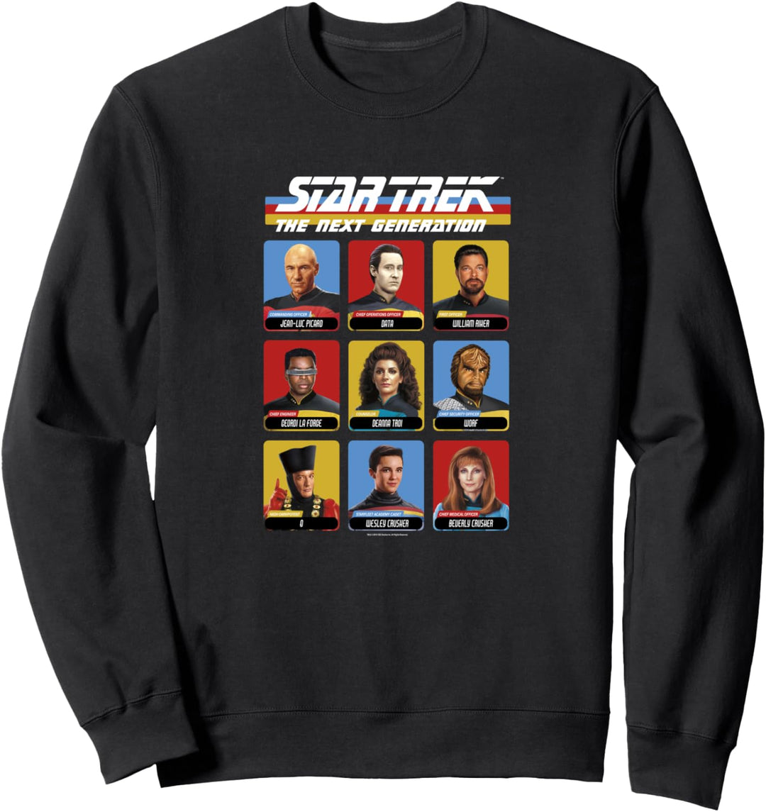 Star Trek Next Generation 9 Cast Members Sweatshirt