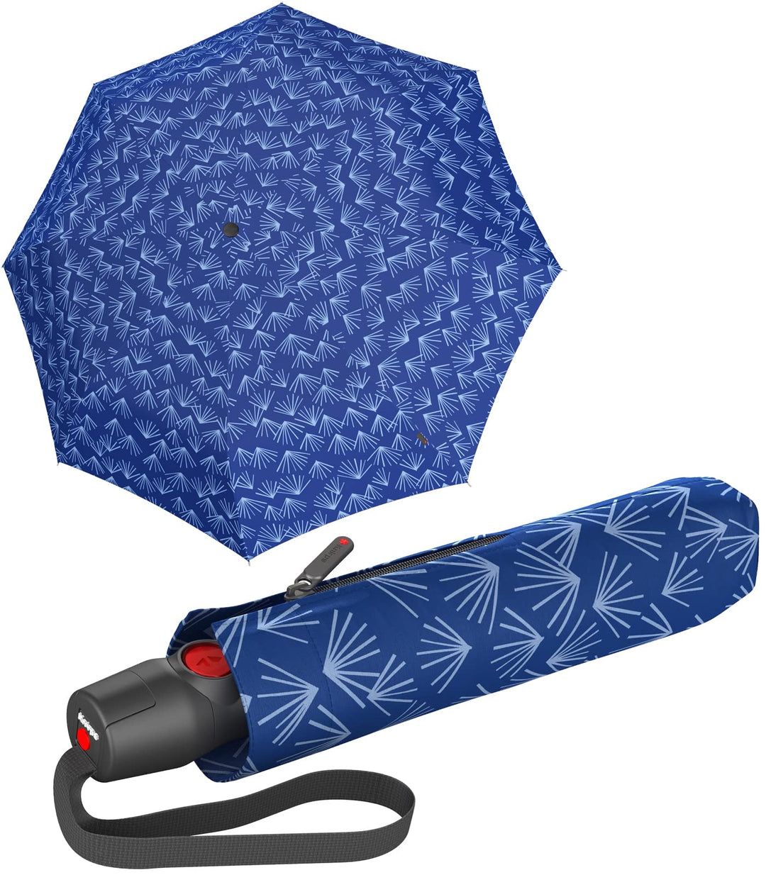 Knirps T.200 Duomatic Taschenschirm 28 cm Mittel Nuno Kasa Blue, Mittel Nuno Kasa Blue