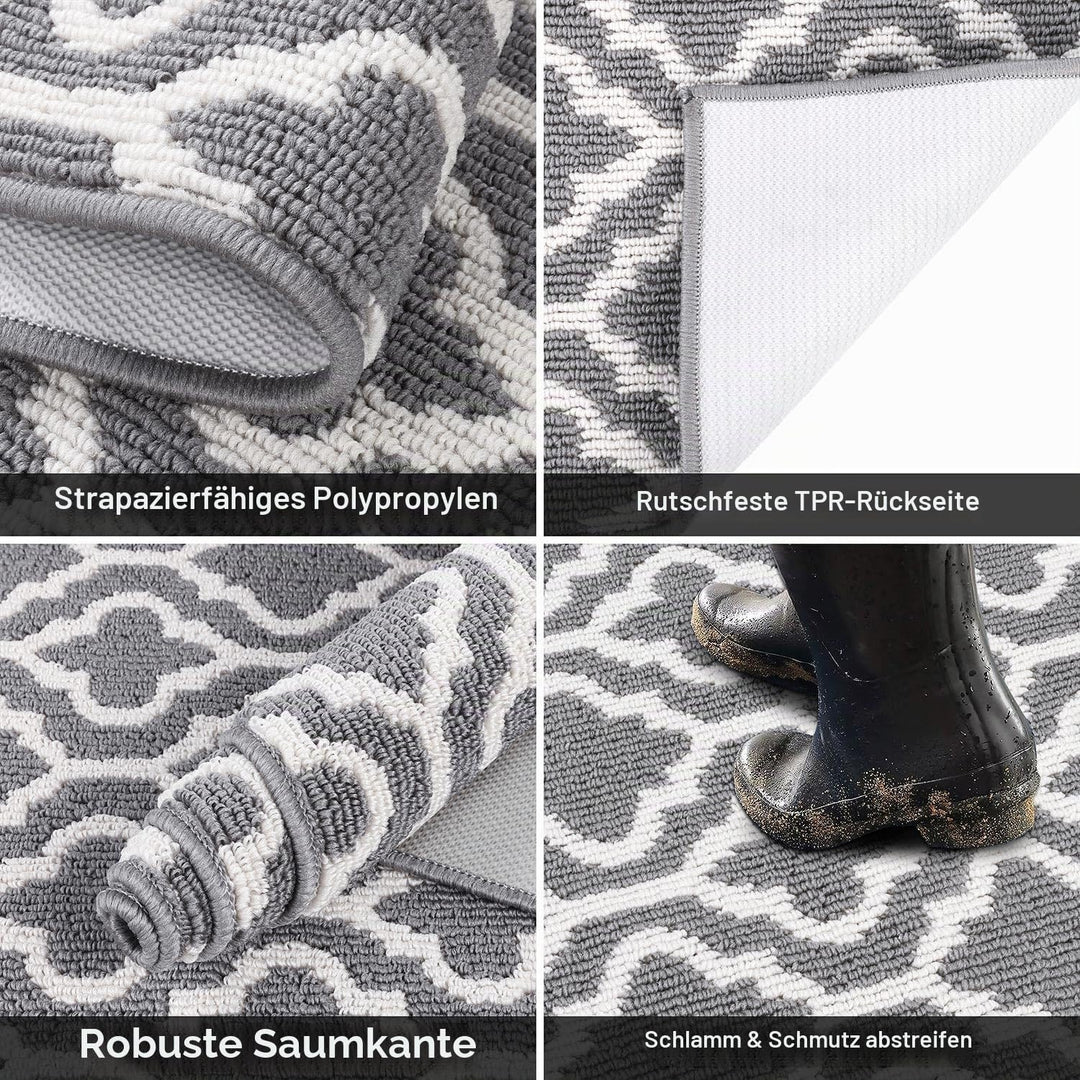SHACOS Fussmatte Innen 50 x 80 cm Schmutzfangmatte Waschbar Fussmatte Haustür Fussabtreter Innen Tür
