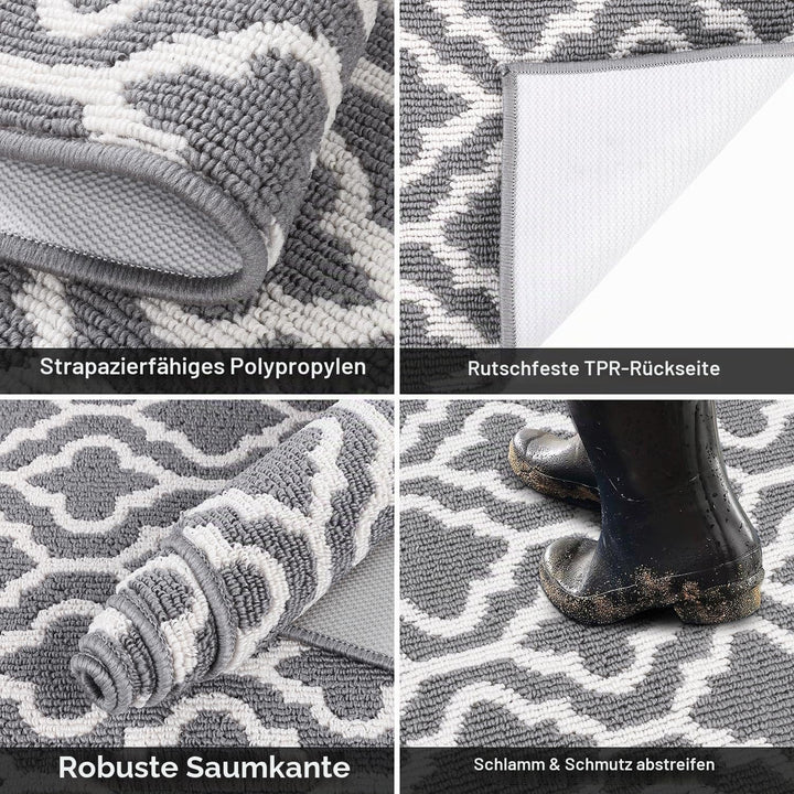 SHACOS Fussmatte Innen 50 x 80 cm Schmutzfangmatte Waschbar Fussmatte Haustür Fussabtreter Innen Tür