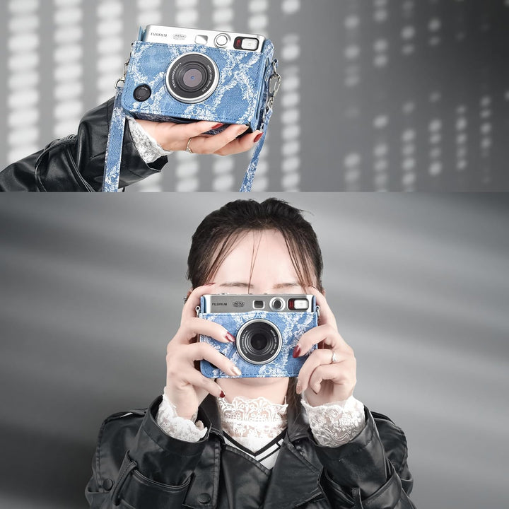 MUZIRI KINOKOO Fuji Mini EVO Tasche – PU-Leder Tasche mit kompatibel mit Fuji Instax Mini EVO Sofort