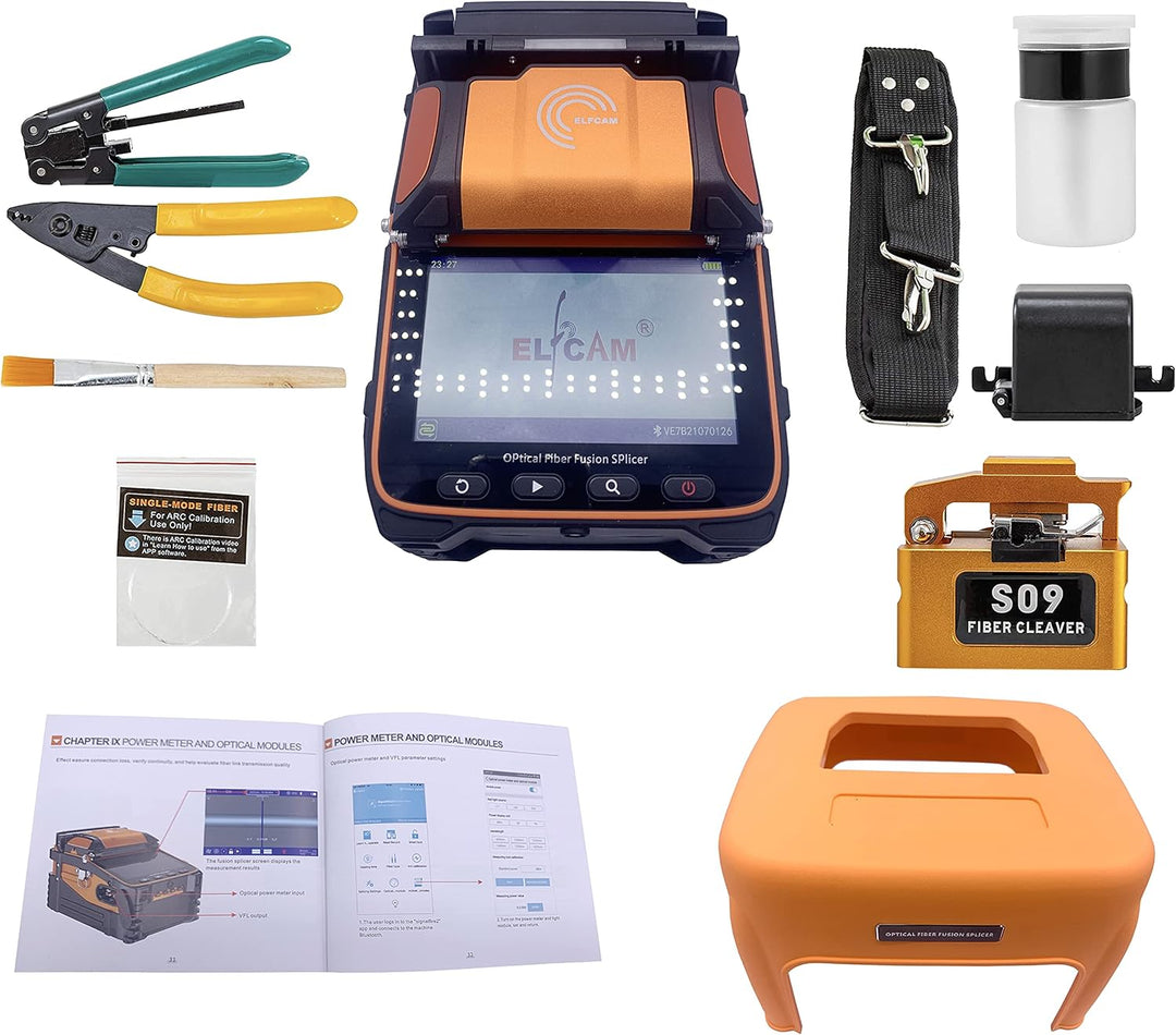 Elfcam® - Glasfaser-Schweissgerät Fire Ai9 Kit, Art der Ausrichtung – Herz mit Herz, 6 Motoren, Bele