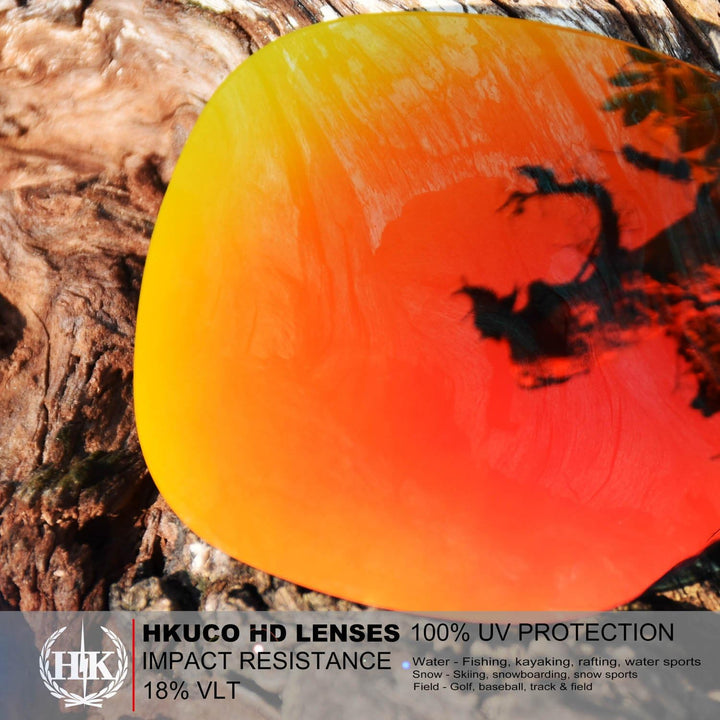 HKUCO Verstärken Ersatz-Brillengläser für Oakley Holbrook XL OO9417 Rot/Grün Sonnenbrille