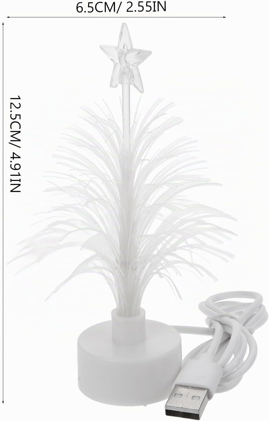 MAGICLULU Mini Led Faser Weihnachtsbaum Mit Farbwechsel USB Stromversorgung Weihnachtsbaum Für Weihn