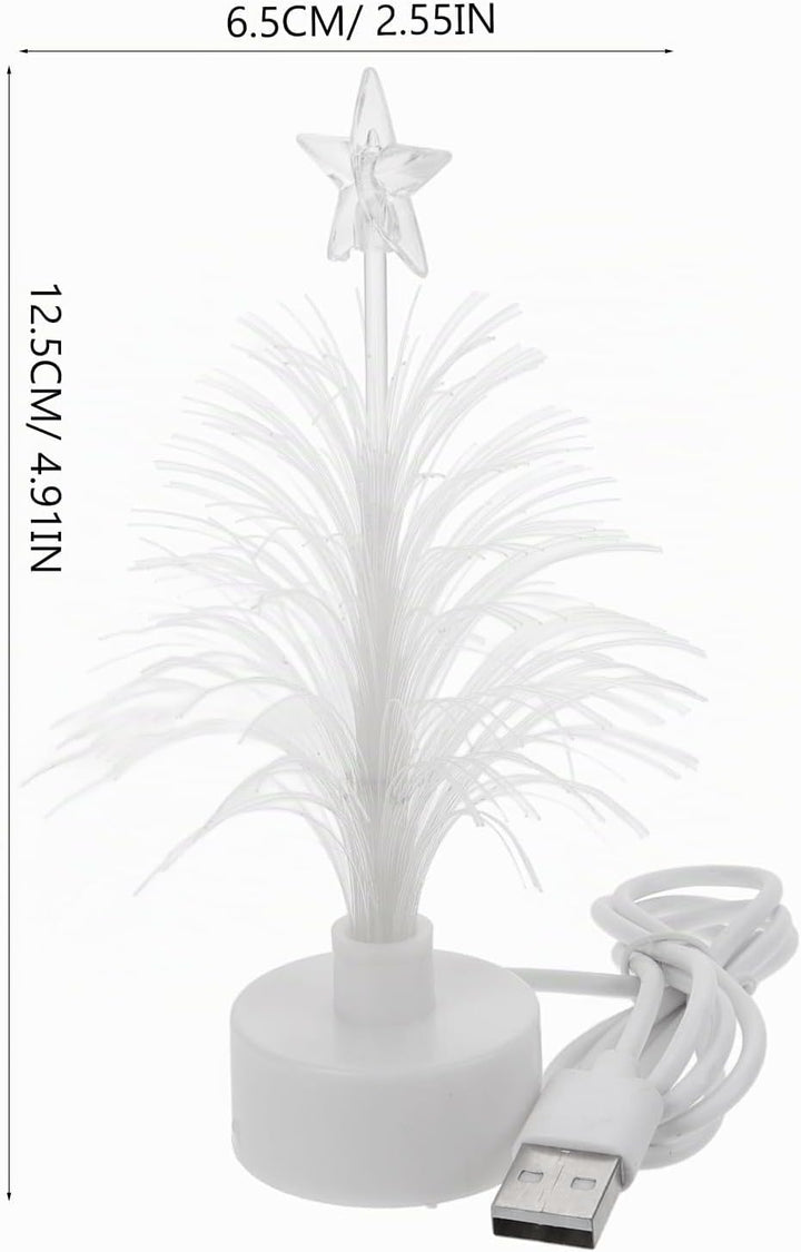 MAGICLULU Mini Led Faser Weihnachtsbaum Mit Farbwechsel USB Stromversorgung Weihnachtsbaum Für Weihn