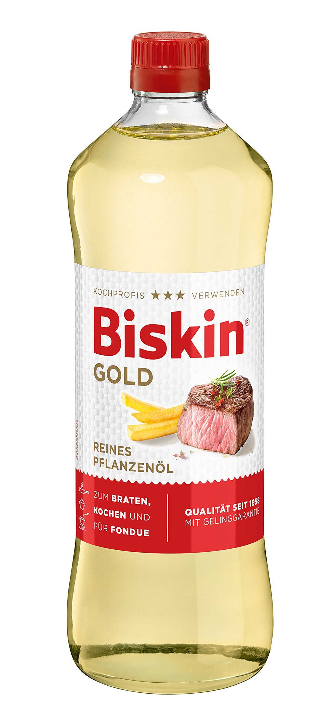 Biskin Gold Reines Pflanzenöl, 12Er Pack (12 X 750 Ml)