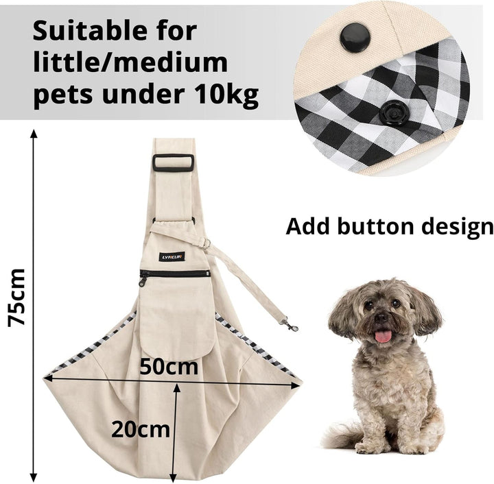 Lyneun Hundetragetasche Haustier Verstellbare Umhängetasche Transporttasche für Haustiere,Atmungsakt