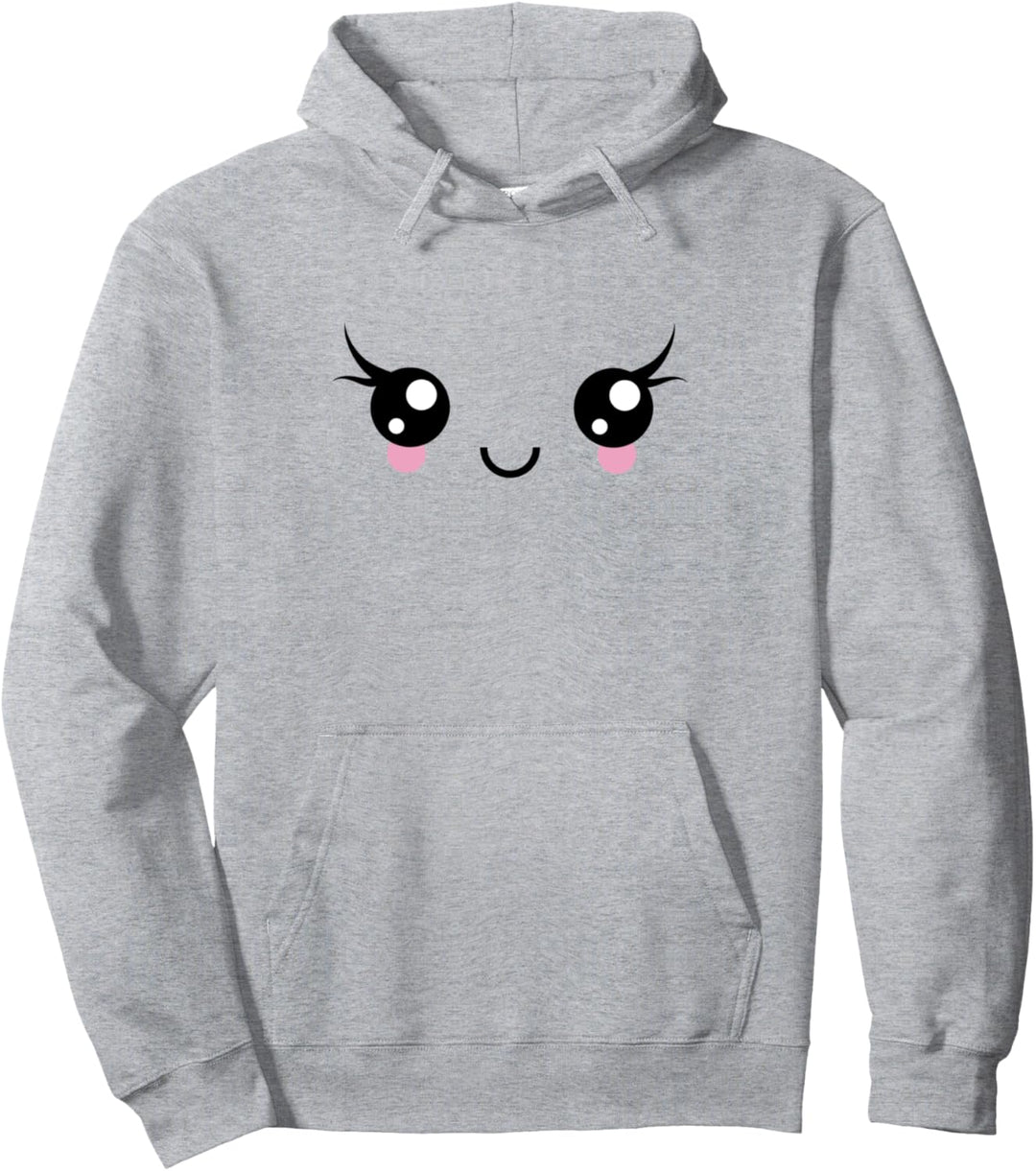 Happy Kawaii Augen Gesicht Smile Emo Manga Japan Lustig Pullover Hoodie