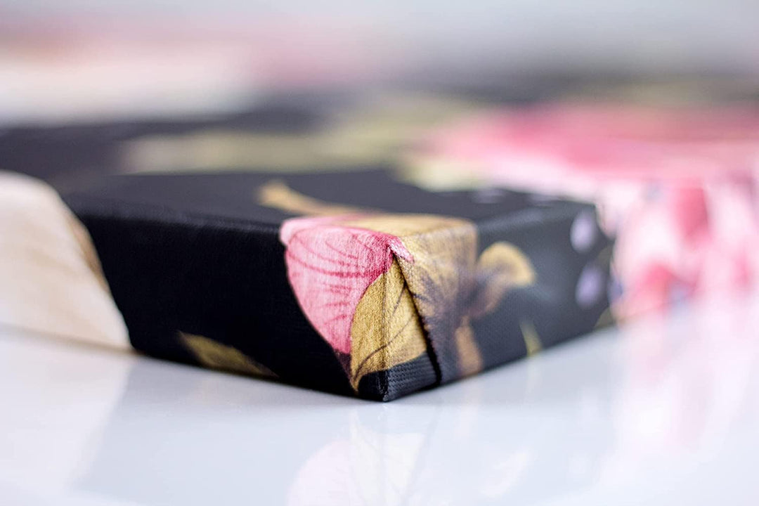 Leinwandbild Fensterbilck Fenster Herz Home Holzoptik 100x75 cm | Modern XXL Canvas Leinwand Bilder