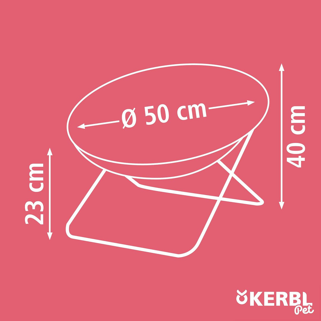 Kerbl Liegemulde Sharon, Katzenliege, 50 cm Durchmesser, 1 Stück (1er Pack), braun braun L 53 x B 52
