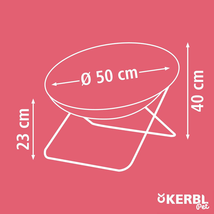 Kerbl Liegemulde „Sharon“, Liegeschale für Katzen, 50 cm Durchmesser in weiss oder braun (Weiss) Wei