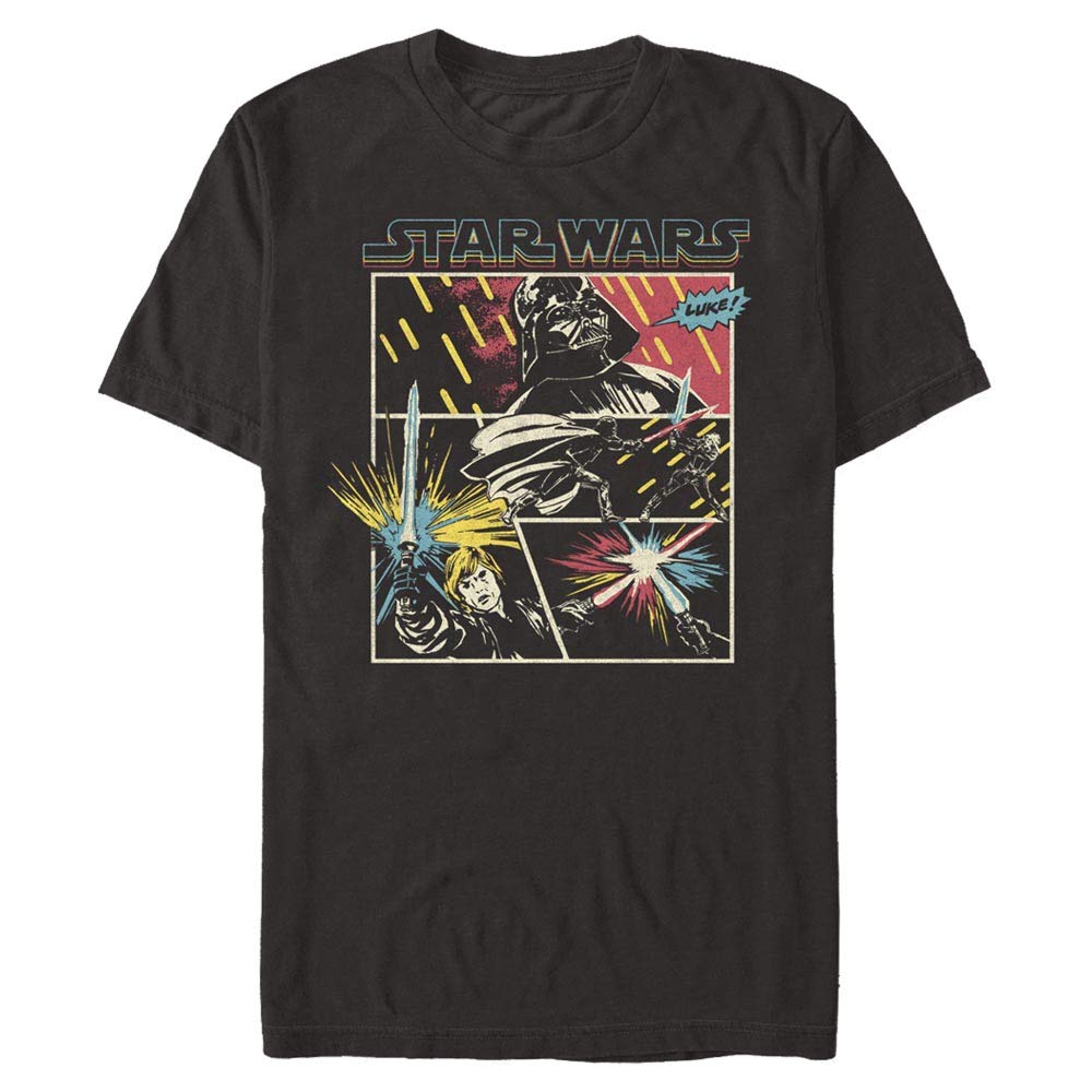 Star Wars Unisex Comic Fight Organic Short Sleeve T-shirt M Schwarz, M Schwarz