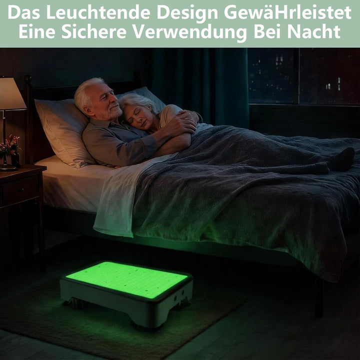 Rutschfest Halbstufe, Nachleuchtende Tritthocker, 3-stufig höhenverstellbarer, Tragbare Steighilfe &amp;
