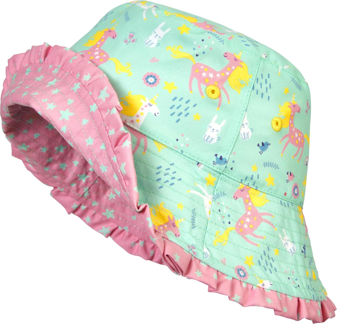 Playshoes Mädchen Bademütze Kopfbedeckung Uv-Schutz Sonnenhut 51 Einhorn, 51 Einhorn