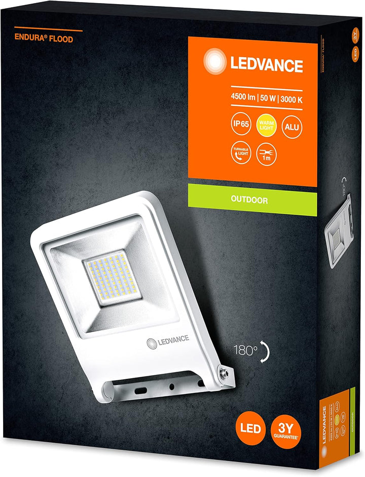 Ledvance LED Fluter, Leuchte für Aussenanwendungen, Warmweiss, 226,0 mm x 201,0 mm x 37,0 mm, ENDURA