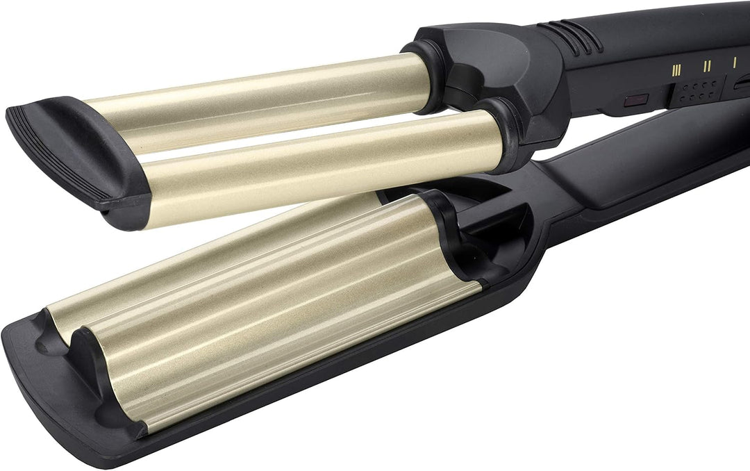 BaByliss Easy Waves Welleneisen, Gold-schwarz, C260E &amp; Revlon Salon One-Step Haartrockner und Volumi
