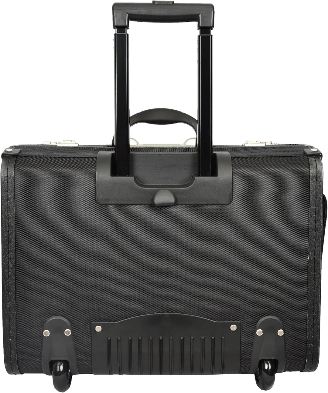 House Of Leather Pilotenkoffer mit Rädern, schwarz, ballistisches Nylon, Kabinengrösse, gross, Akten