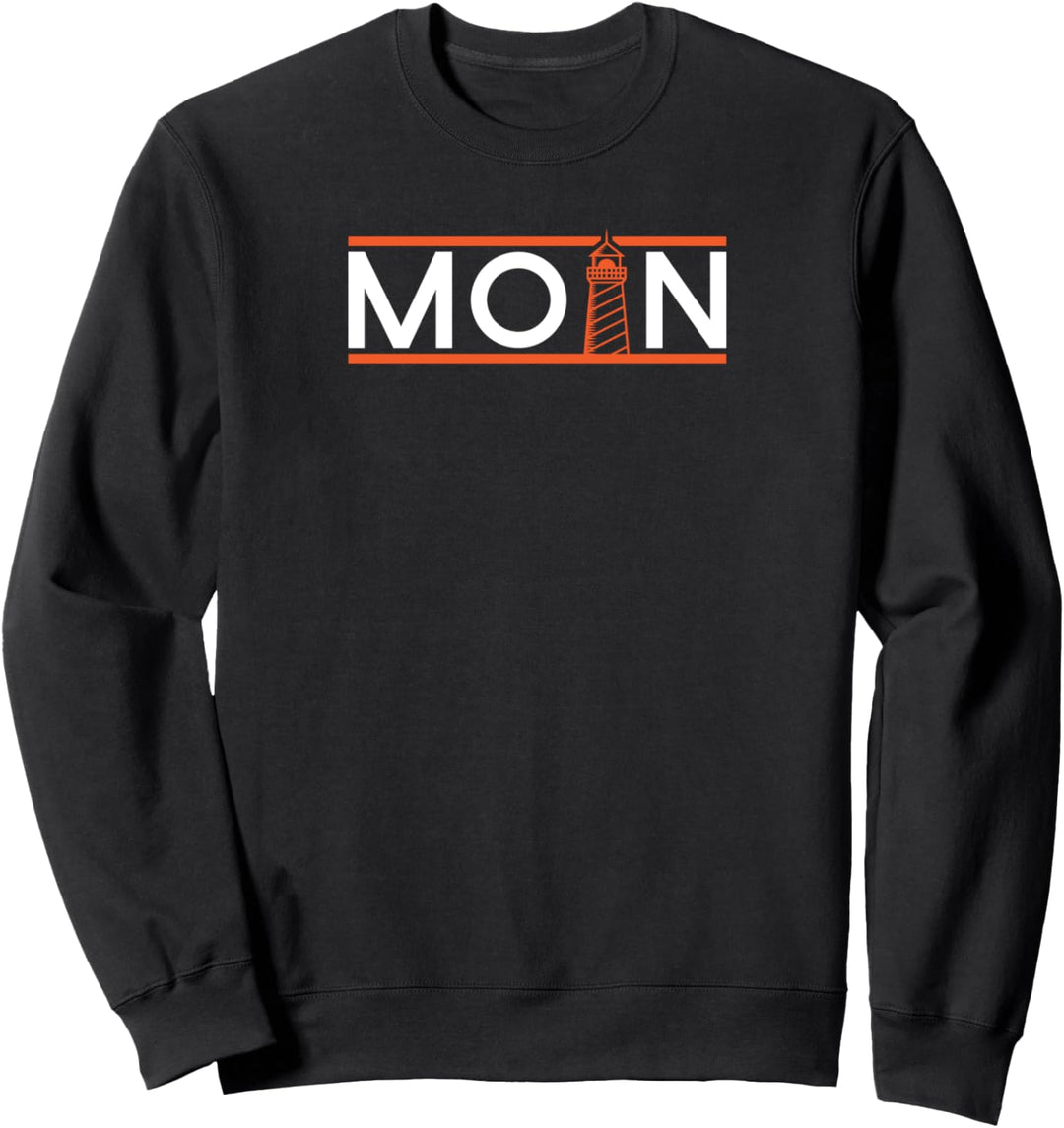 Moin Leuchtturm Meer Norden Geschenk Norddeutschland Sweatshirt