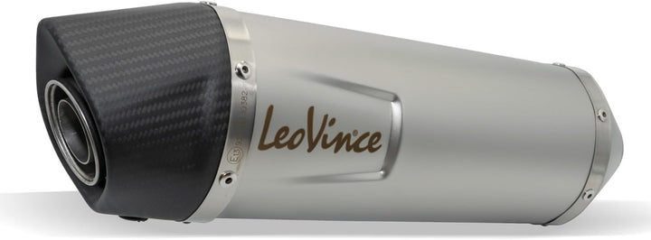 Endschalldämpfer/Auspuffanlage LeoVince SLIP-ON SBK LV ONE EVO, Edelstahl, Carbon Kappe, mit Zulassu