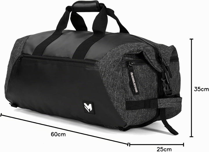 Lamaki Sporttasche Herren &amp; Damen 45L Duffle Bag - Multifunktional 2-in-1 Sporttasche mit Rucksackfu