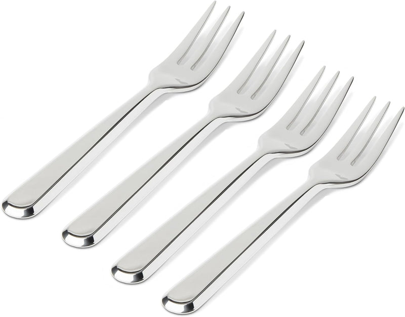 Alessi BG02/34S4 Set bestehend aus 4 Antipasti Gabeln, Silber