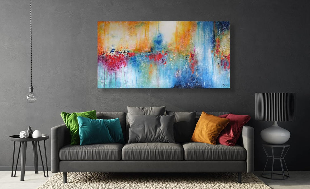 Monica Mirafiori I 100% HANDGEMALT I Gemälde Fantastisch 100x50cm | Gemälde Handgemalt | Acrylgemäld