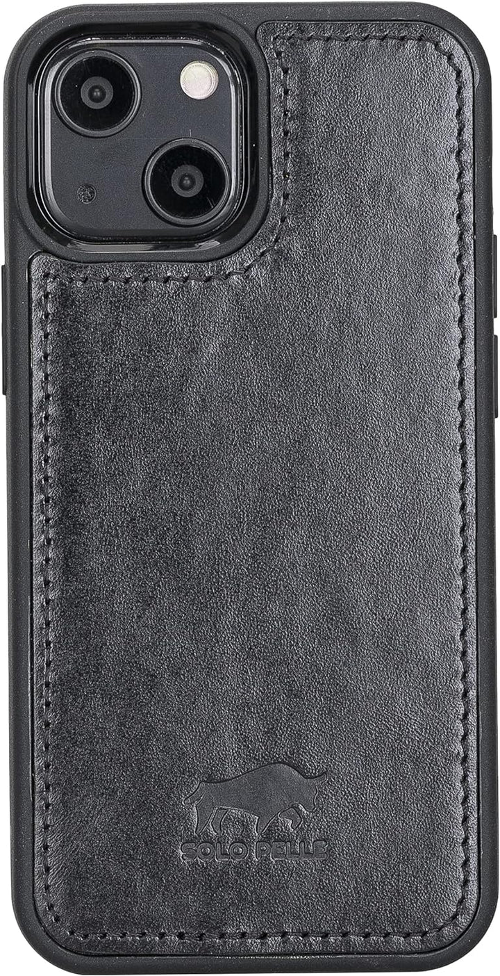 Solo Pelle Lederhülle kompatibel für iPhone 13 Mini in 5.4 Zoll abnehmbare Hülle (2in1) inkl. Karten