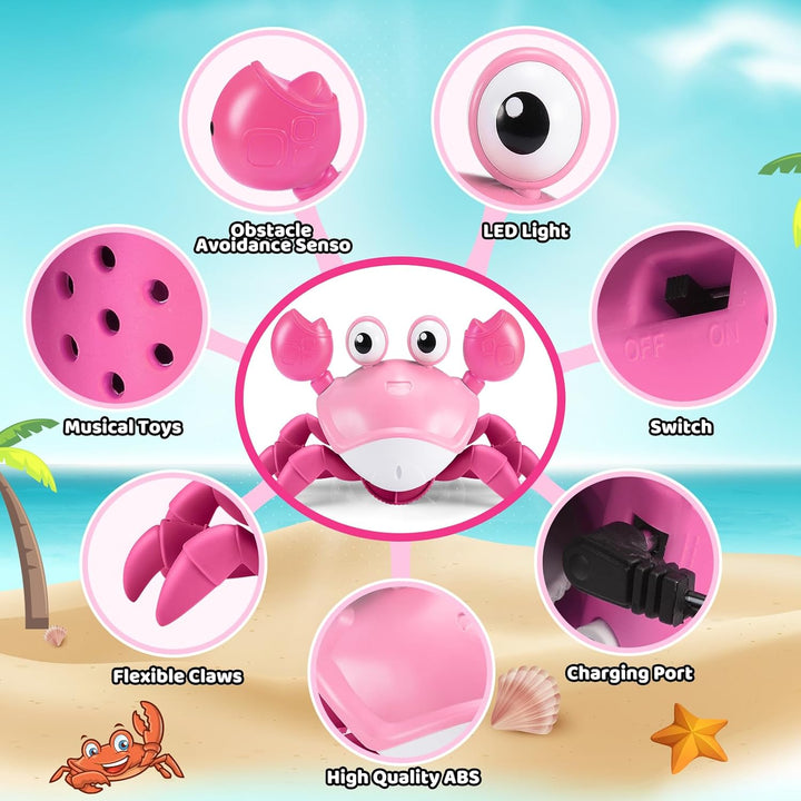 Adeokay Krabbe Baby Spielzeug ab 6 7 8 9 10 Monate, Spielzeug 1 2 3 Jahr Kinderspielzeug ab 1-3 Jahr