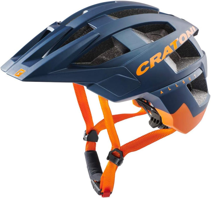 Cratoni AllSet MTB Helm schwarz/grün 2022 Fahrradhelm blau-orange M/L (58-61 cm), blau-orange M/L (5