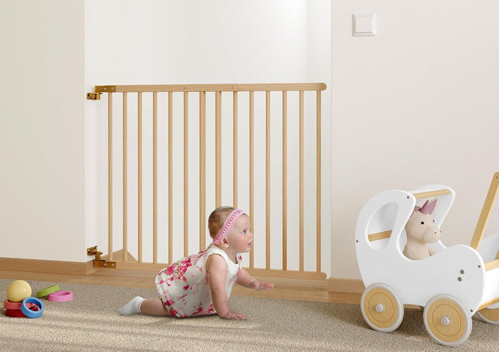 Türschutzgitter Treppenschutzgitter Kindersicherung 70-108 Massivholz
