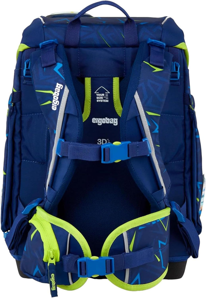 ergobag Schulranzen-Set cubo Set Spitzenreitbär - Dunkelblau Einheitsgrösse Spitzenreitbär - Dunkelb