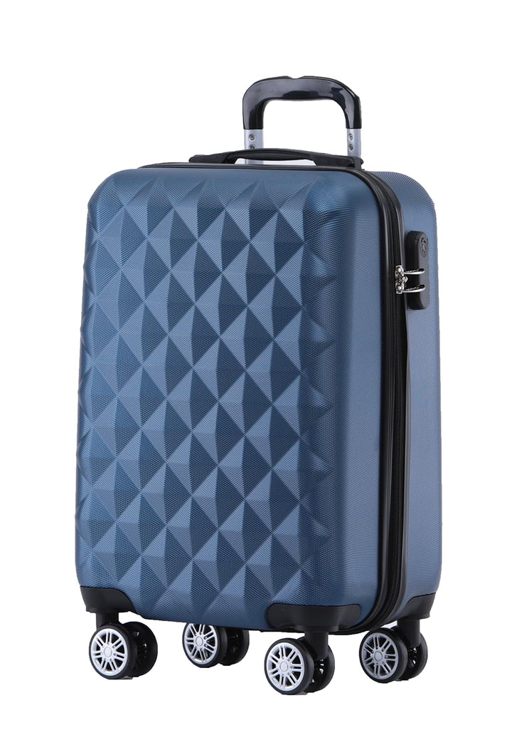 BEIBYE Zwillingsrollen 2066 Hartschale Trolley Koffer Reisekoffer Gepäck M-L-XL-Set (Blau, M) Blau M