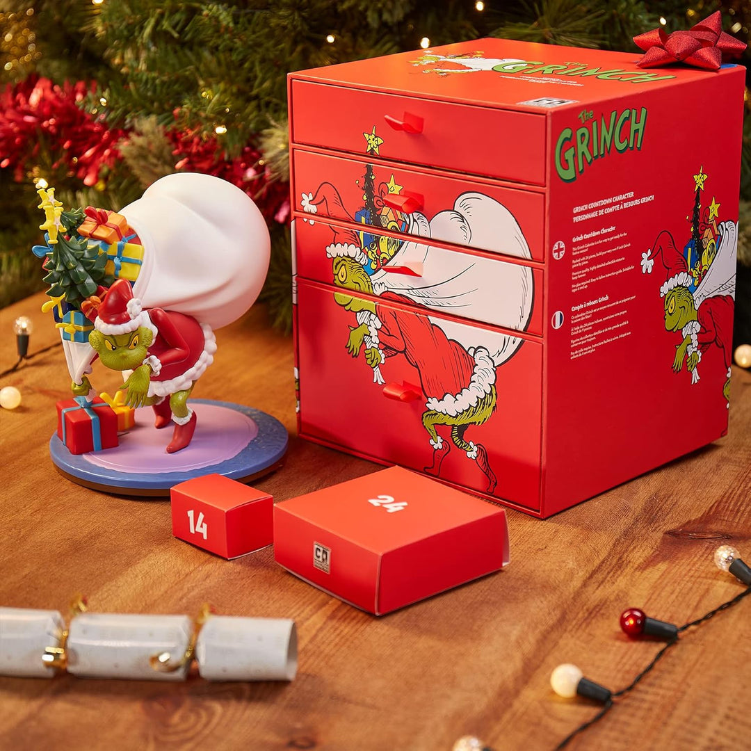 CC Countdown Characters Dr Seuss The Grinch Adventskalender Charakter Statue Offizieller Grinch-Merc