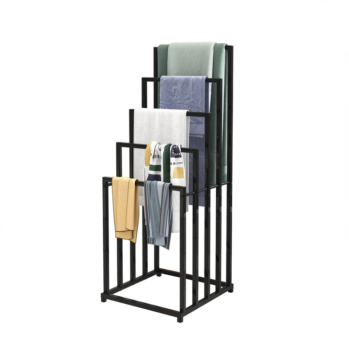 JURMERRY Freistehender Handtuchhalter Organizer für Bad- und Handtücher, Badezimmerzubehör (5 Tier,